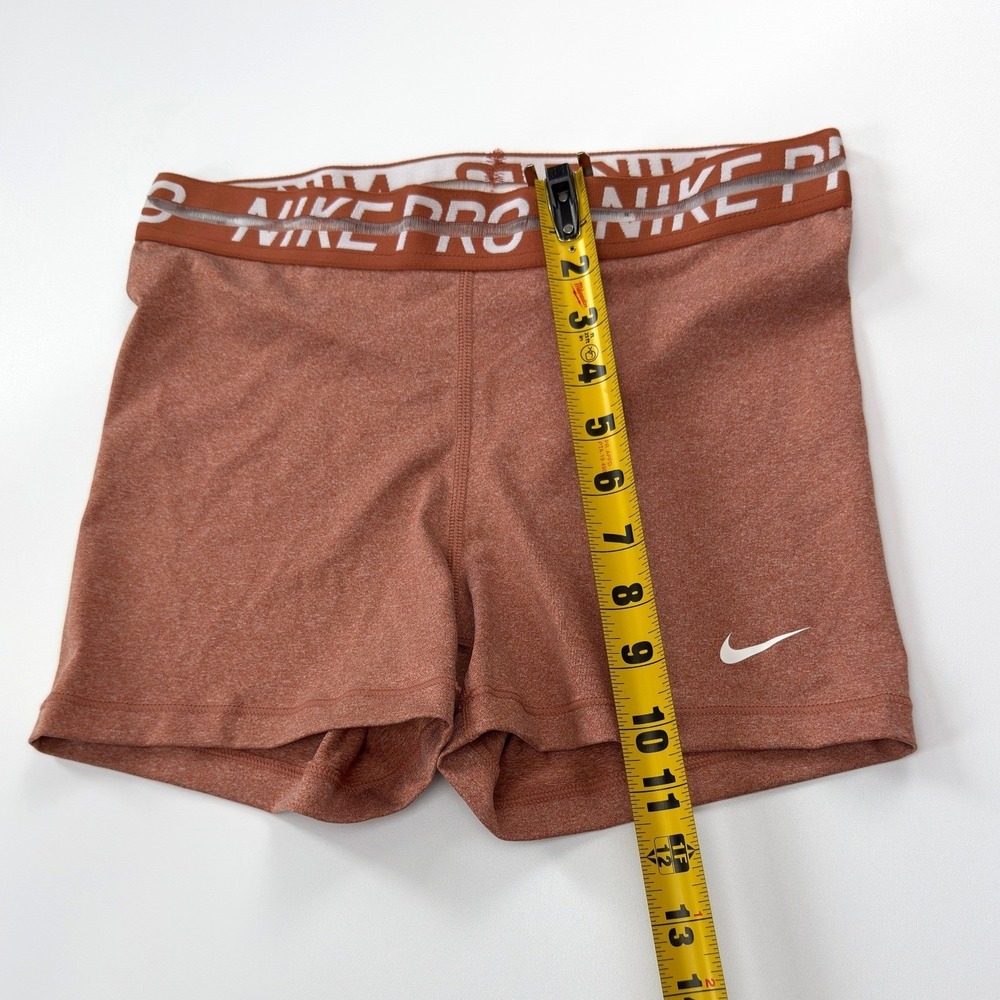 Nike Pro Training Shorts Womens Medium Burnt Orange Heather Compression - Picture 13 of 13